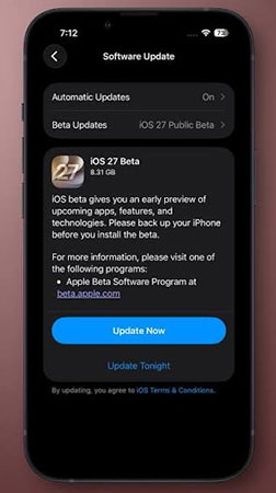 get ios 27 public beta