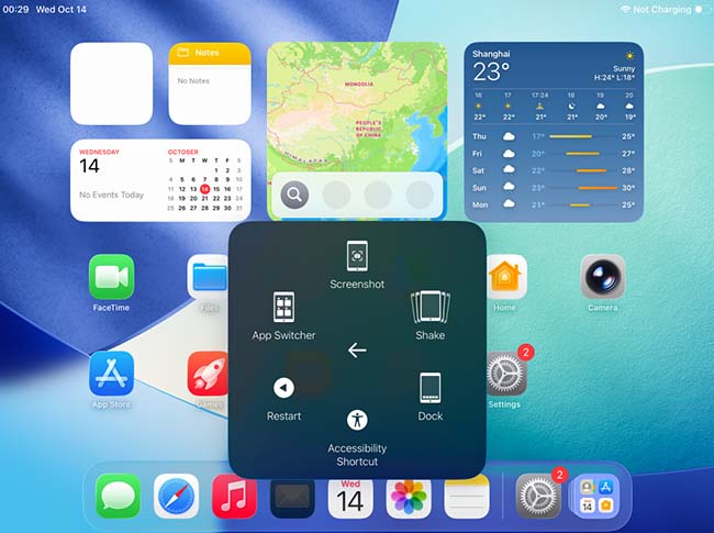 get screenshot with ipad assistivetouch