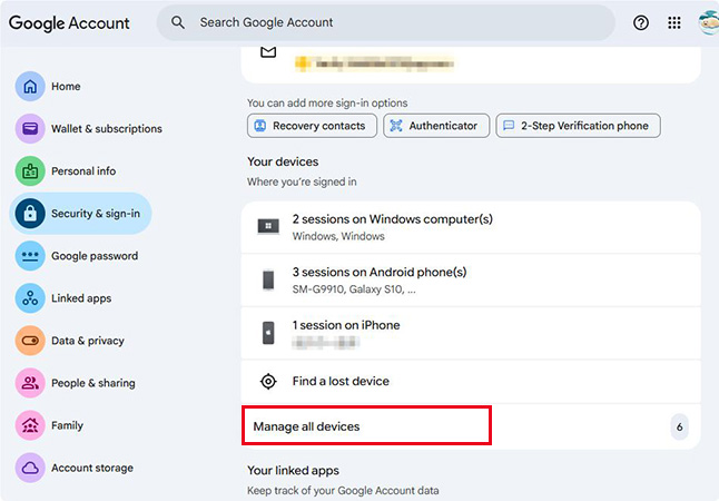 google manage all devices