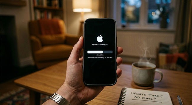 how long does an iphone update take