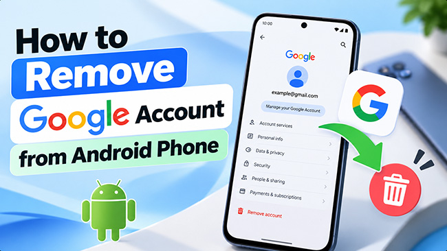 how to remove google account from android phone
