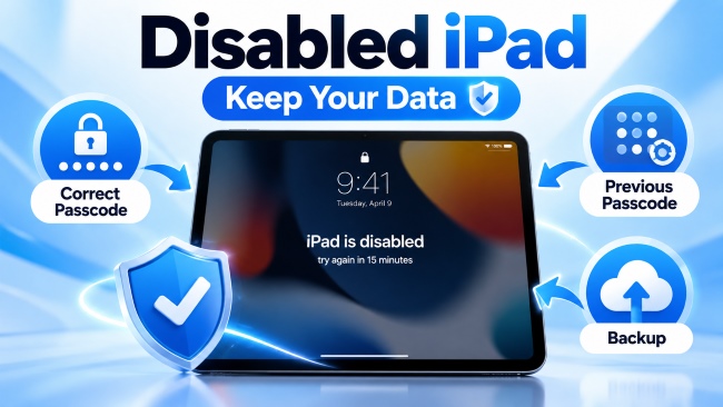 how to unlock disabled ipad without losing data