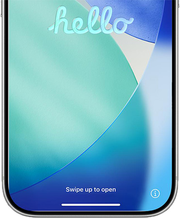 i icon on hello screen