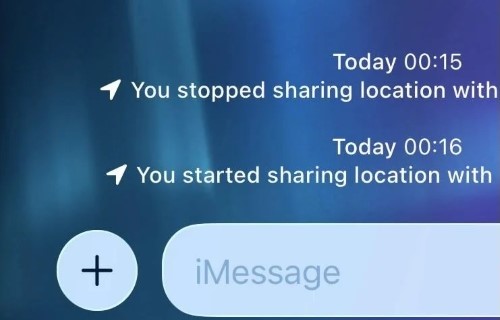 imessage stop sharing location with notification