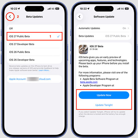 install ios 27 public beta