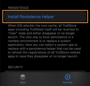 install persistence helper