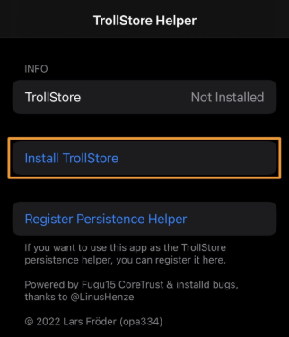 install trollstore