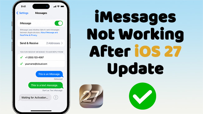 ios 27 imessage not working