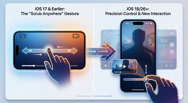 ios 18/26 video scrubbing removed