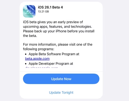 ios 26 beta 4
