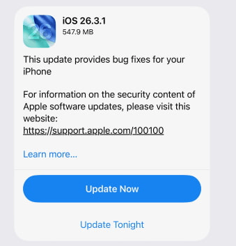 ios 26 3 1