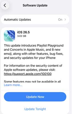 update ios