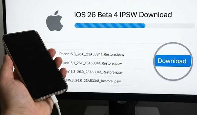 ios 26 beta 4 ipsw download