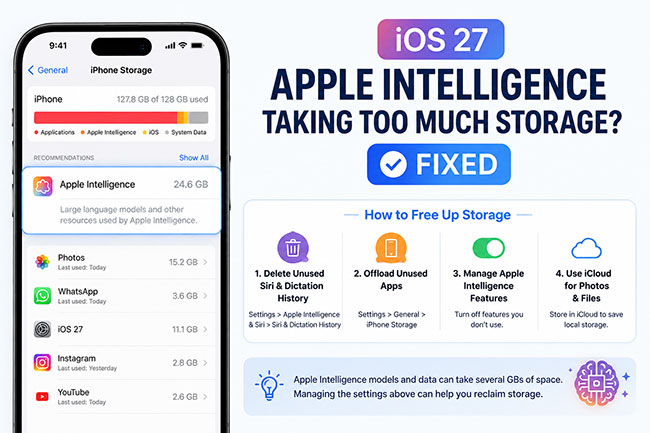 ios 27 apple intelligence storage issue