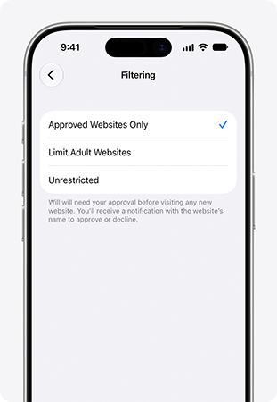 ios 27 approved websites only