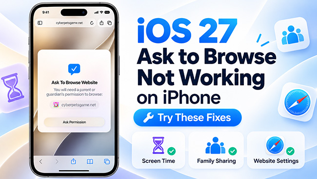 ios 27 ask to browser not working on iphone