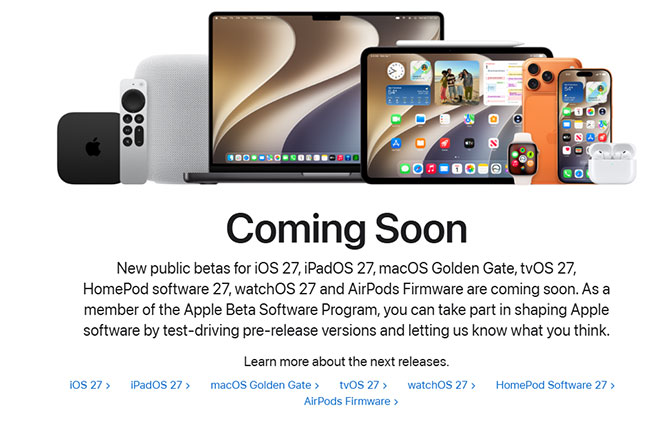 apple ios 27 beta website