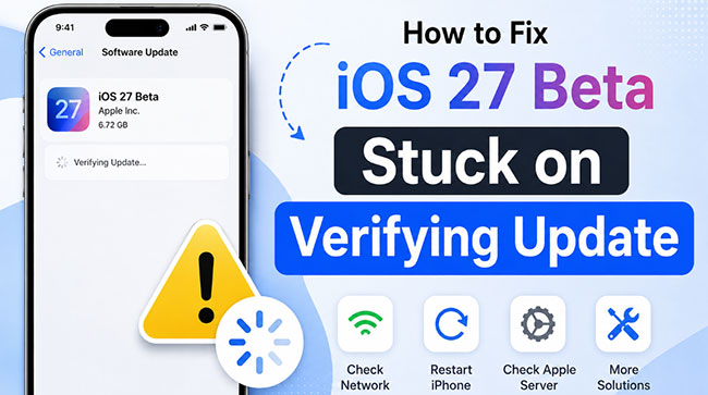 ios 27 stuck on verifying update