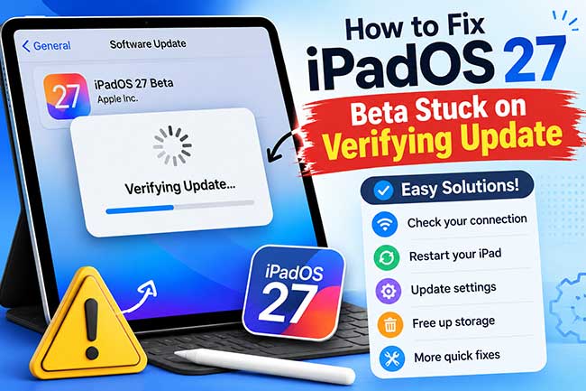 ipados 27 stuck on verifying update