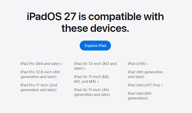 ipados27 compatibility