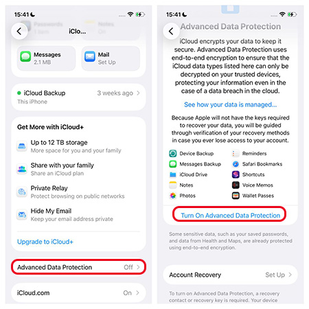 iphone advanced data protection