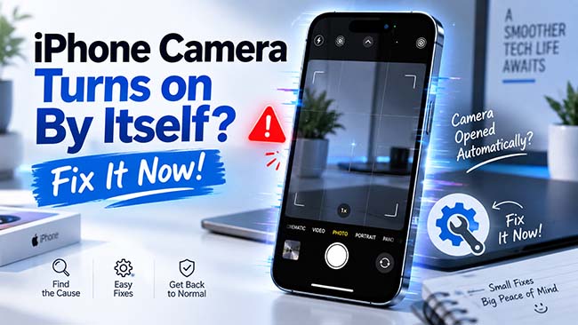iphone camera turns on by itself
