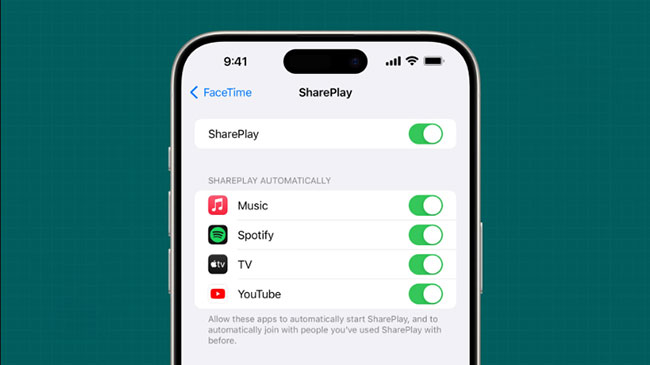 iphone facetime shareplay