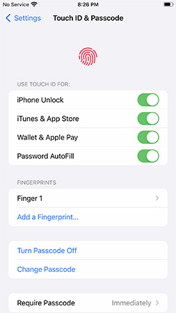 iphone has a fingerprint
