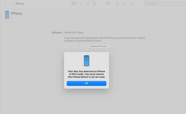 iphone in dfu mode mac