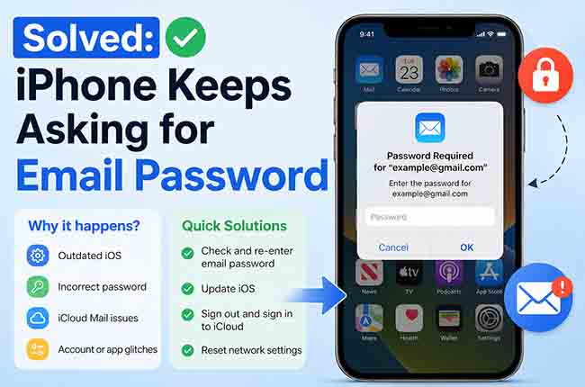 iphone keeps asking for email password