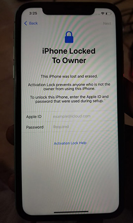 iphone locked to owner password