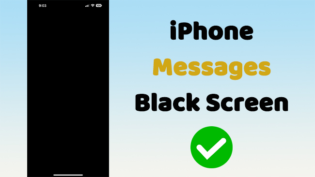 fix iphone messages black screen