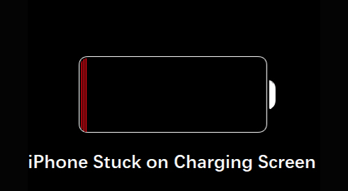 iphone stuck on charging screen