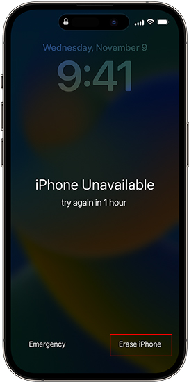 iphone unavailable erase iphone