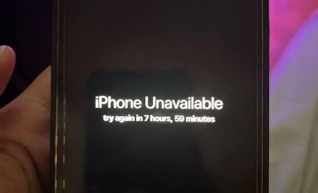 iphone unavailable try again in 7 hours 59 minutes