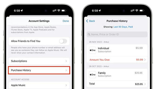 iphone unpaid balance