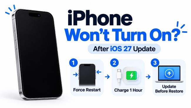 iphone wont turn on after update