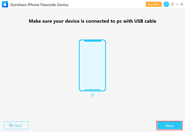 isunshare iphone passcode genius connect device