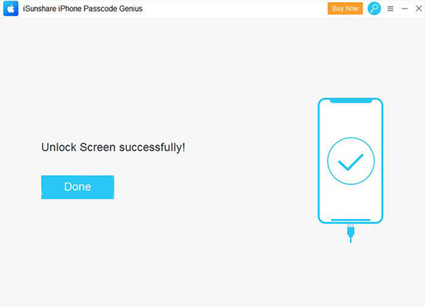 isunshare iphone passcode genius unlock successfully