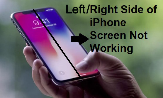 left or right side of iphone screen not working