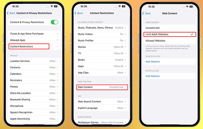 limit adult websites