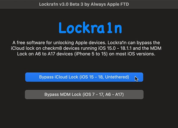 lockra1n main interface