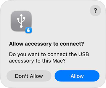 mac allow accessory to connect