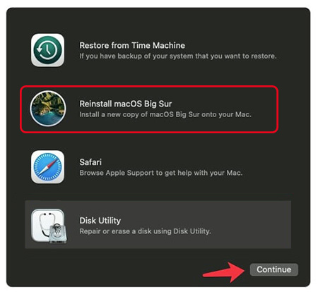 mac recovery mode reinstall macos