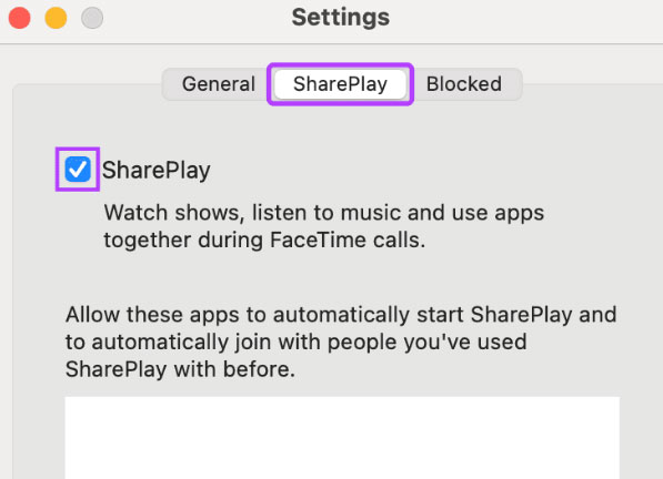 turn off shareplay on mac