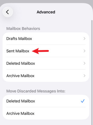 mail advanced settings