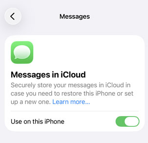 messages in icloud