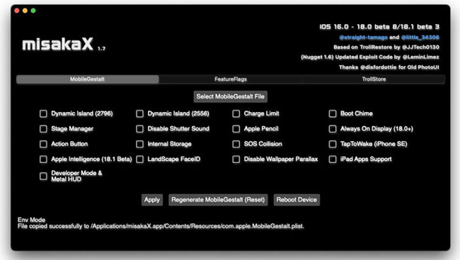 misaka jailbreak tool