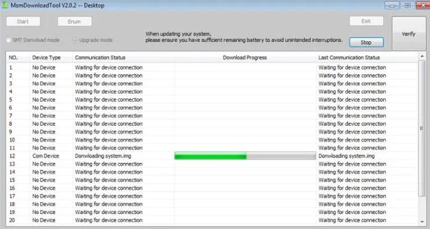 msm download tool flash phone