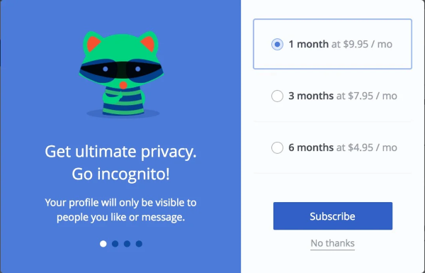okcupid incognito mode